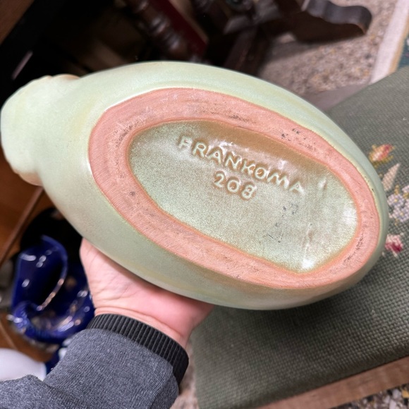 FRANKOMA Art Pottery Prairie Green Mallard Duck Planter Pot 208 - Picture 7 of 10